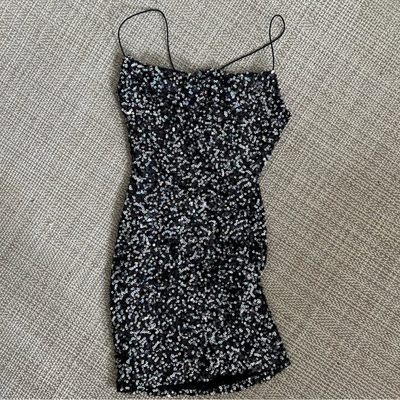 B. Darlin Black and Iridescent Mini Party Dress - Picture 3 of 8